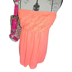 Y2k OP Orange Strapless Beach Cover Up Dress Size L